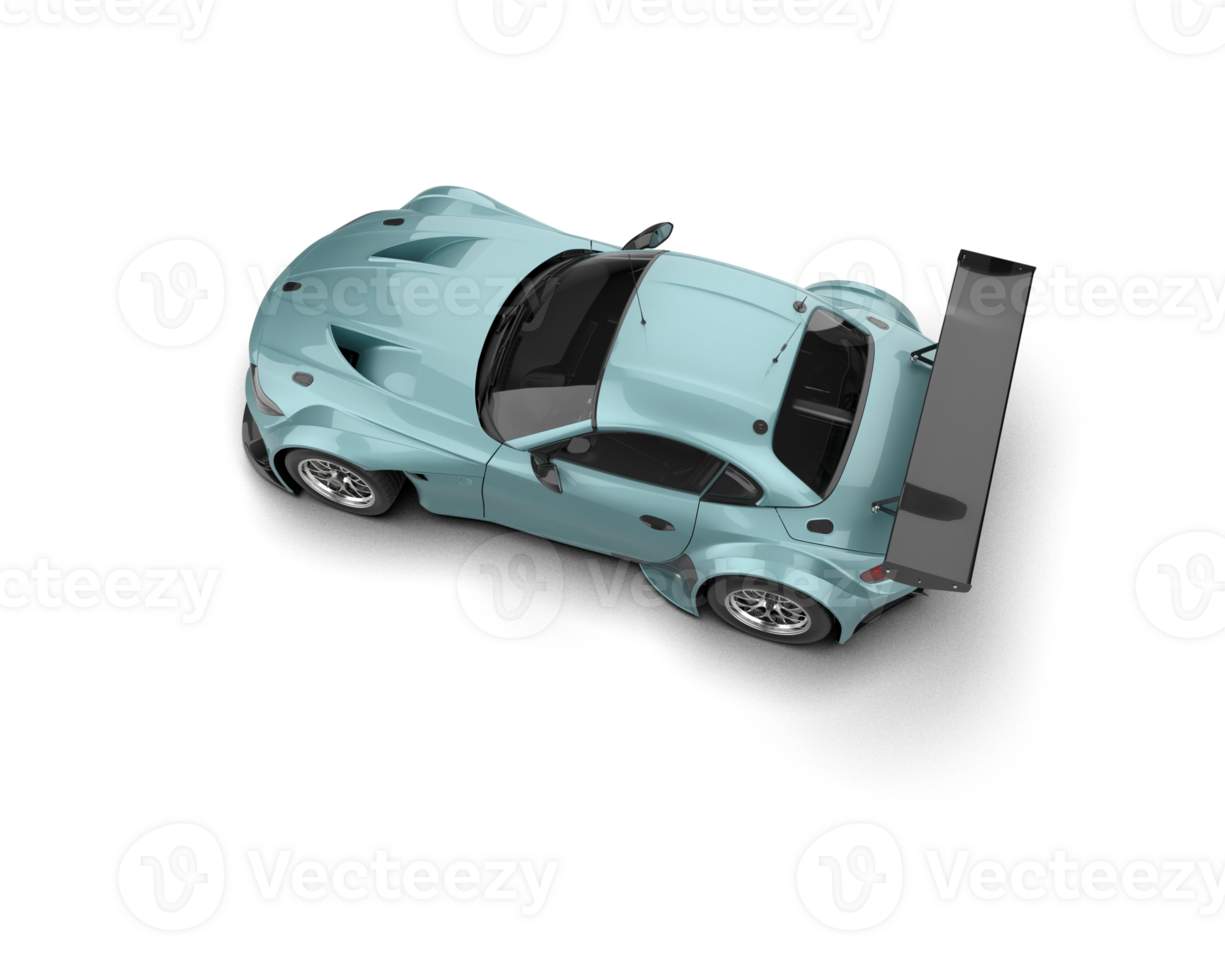 Realistic race car isolated on background. 3d rendering - illustration png