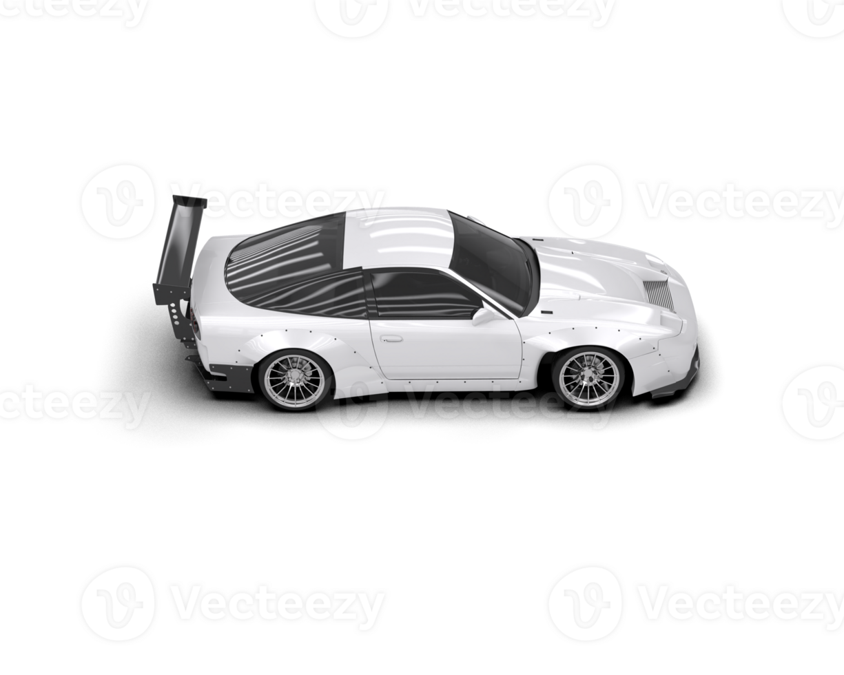 Realistic race car isolated on background. 3d rendering - illustration png