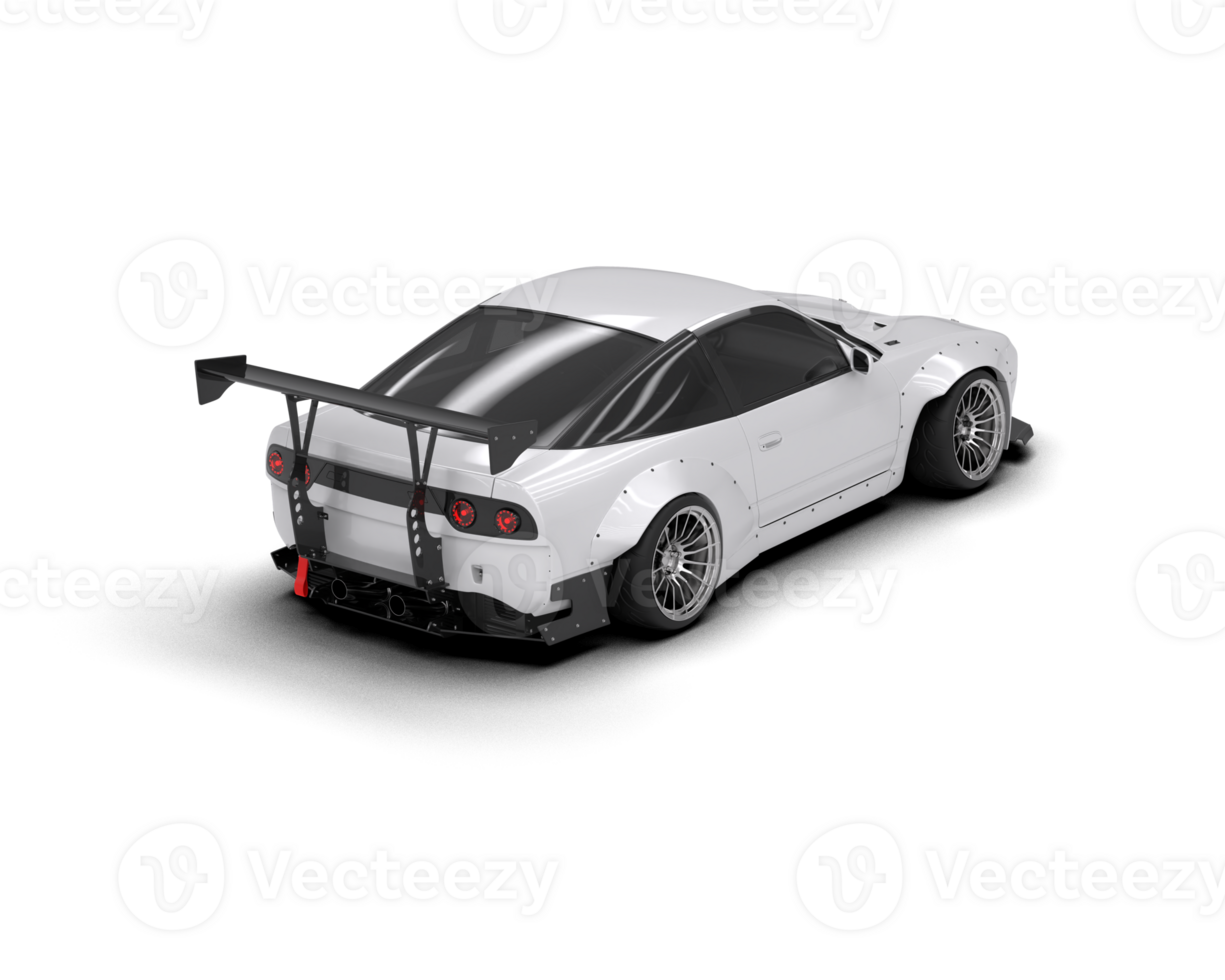 Realistic race car isolated on background. 3d rendering - illustration png