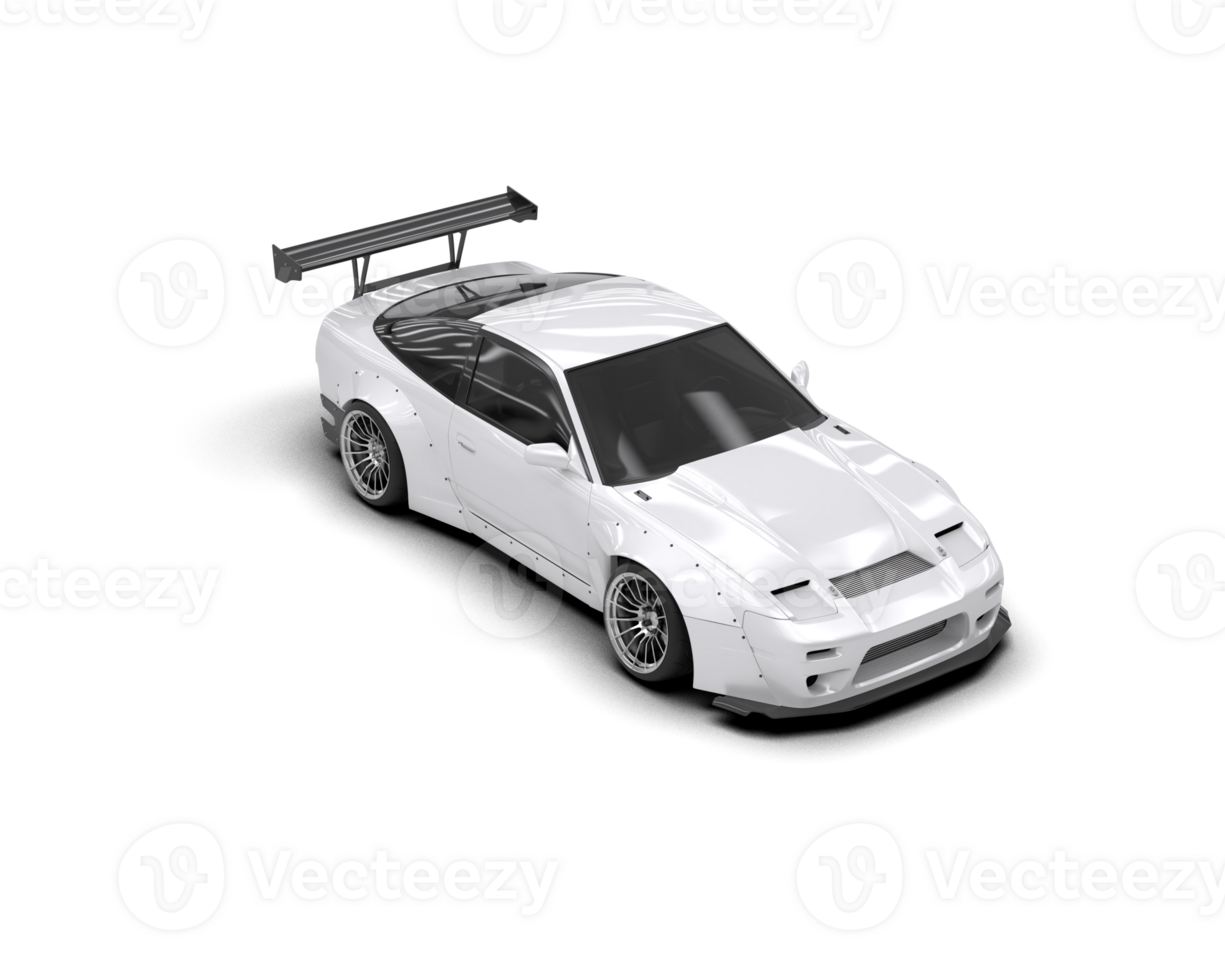 Realistic race car isolated on background. 3d rendering - illustration png