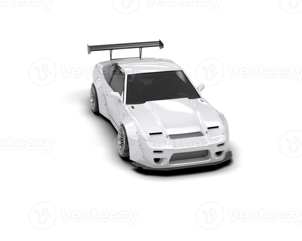 Realistic race car isolated on background. 3d rendering - illustration png