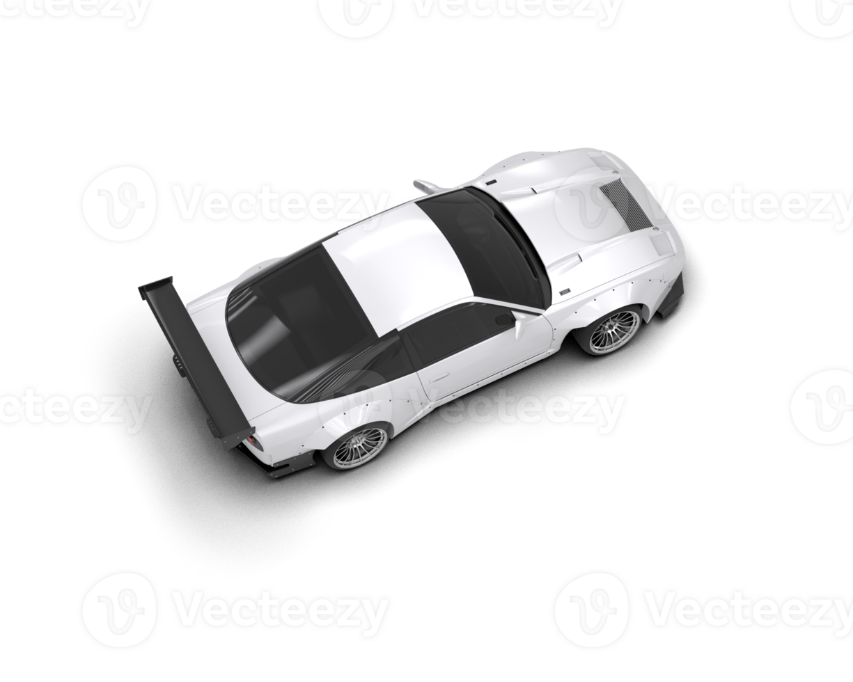 Realistic race car isolated on background. 3d rendering - illustration png
