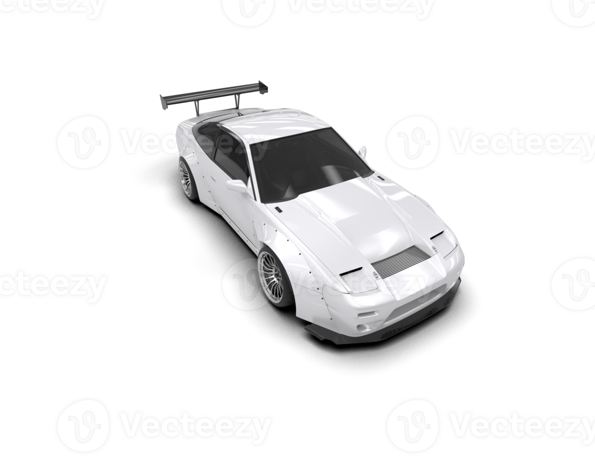 Realistic race car isolated on background. 3d rendering - illustration png