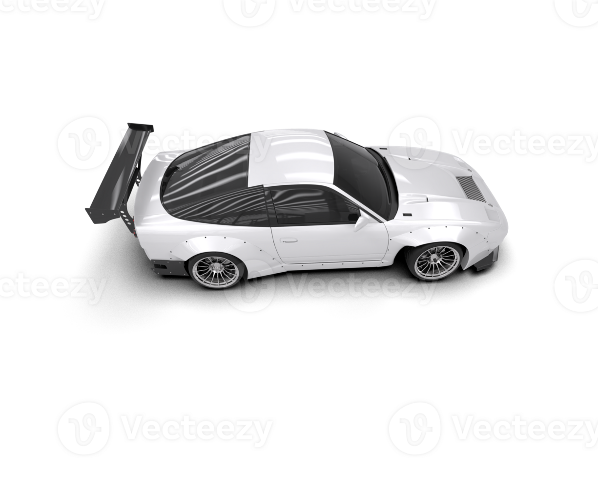 Realistic race car isolated on background. 3d rendering - illustration png