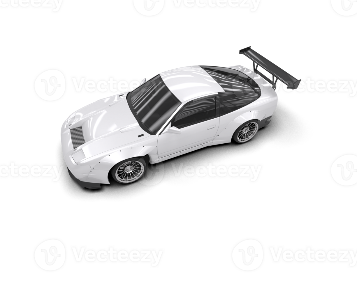 Realistic race car isolated on background. 3d rendering - illustration png