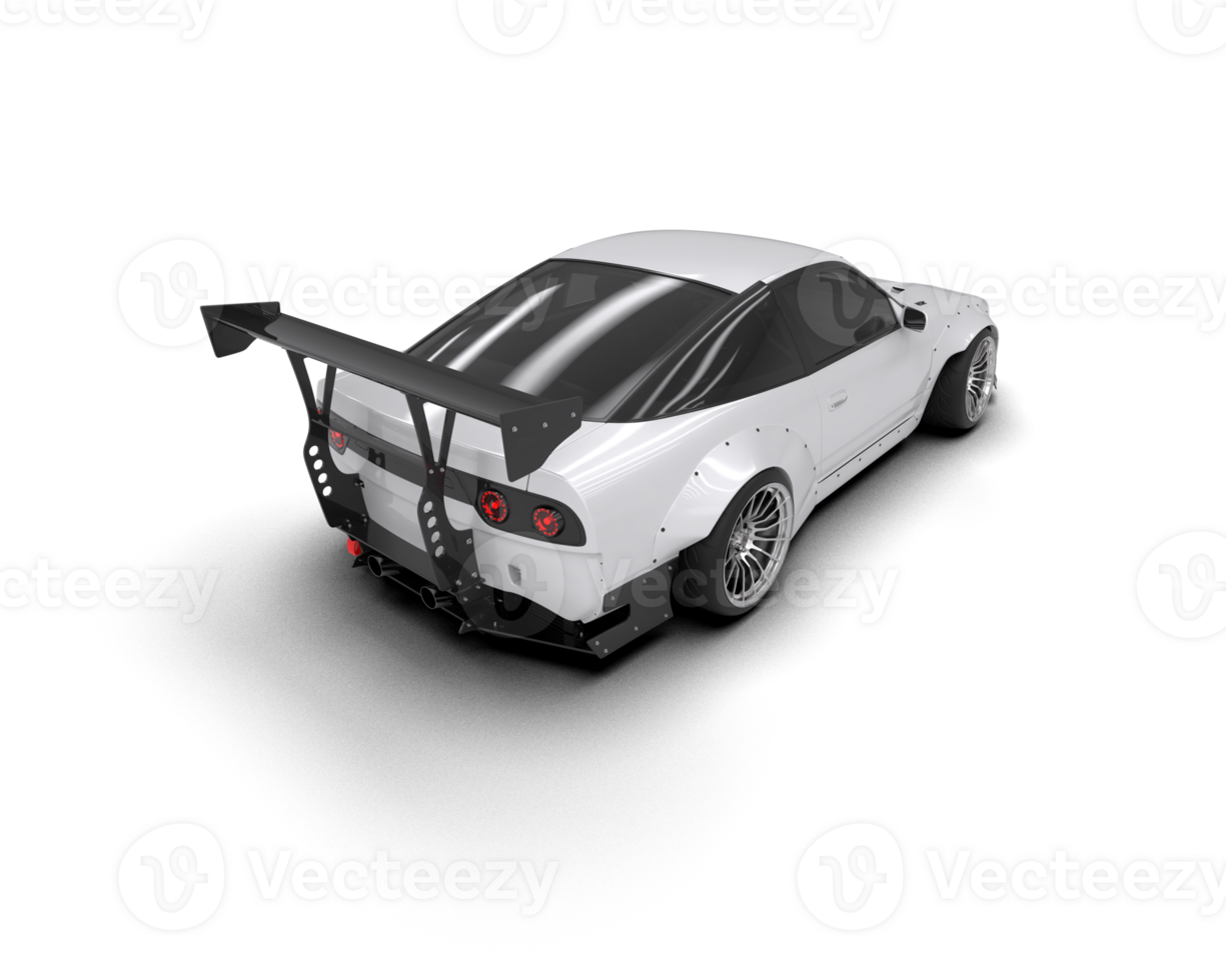 Realistic race car isolated on background. 3d rendering - illustration png