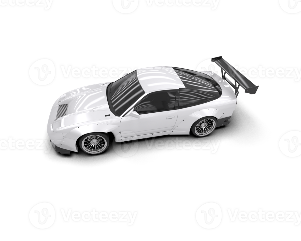 Realistic race car isolated on background. 3d rendering - illustration png