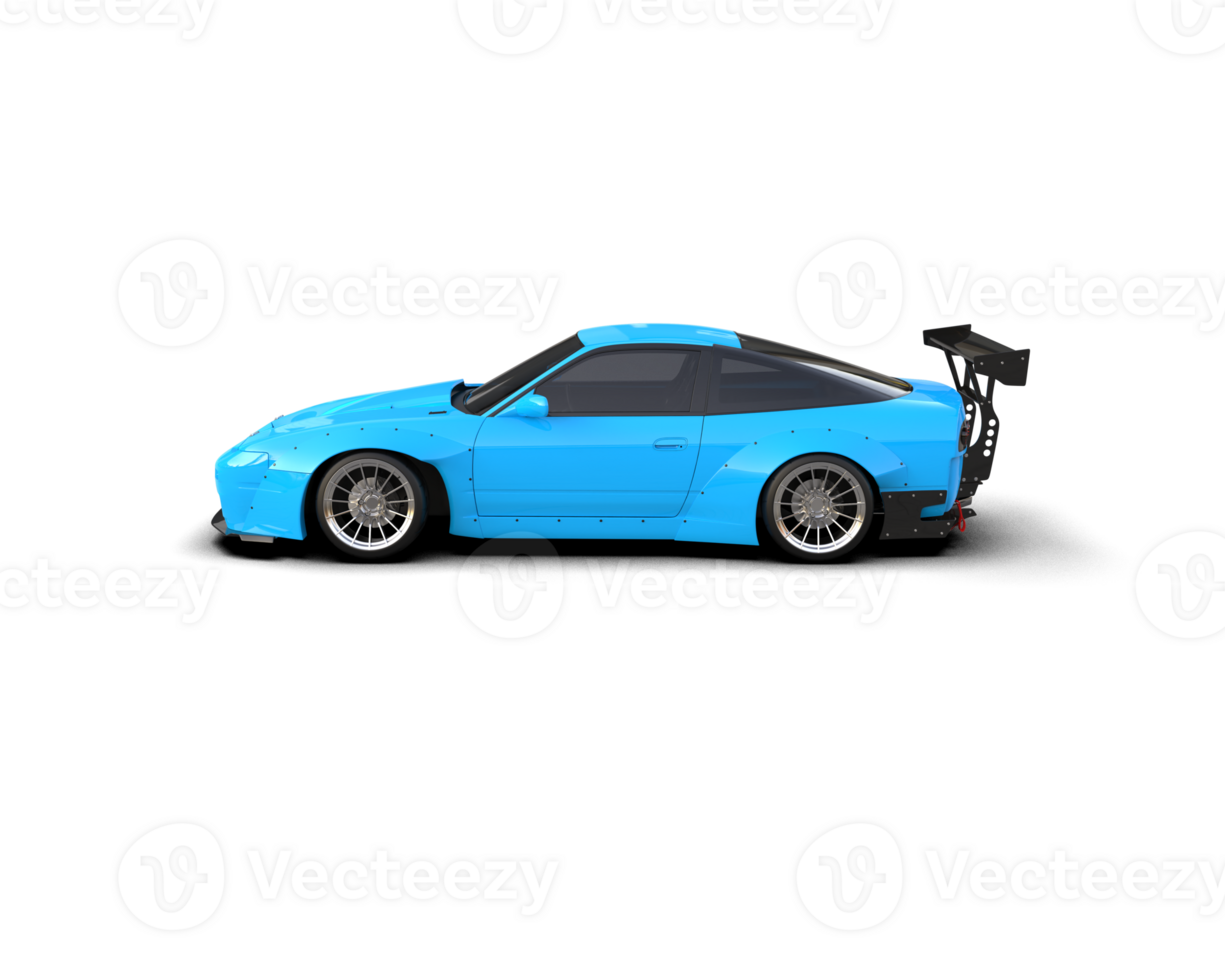Realistic race car isolated on background. 3d rendering - illustration png