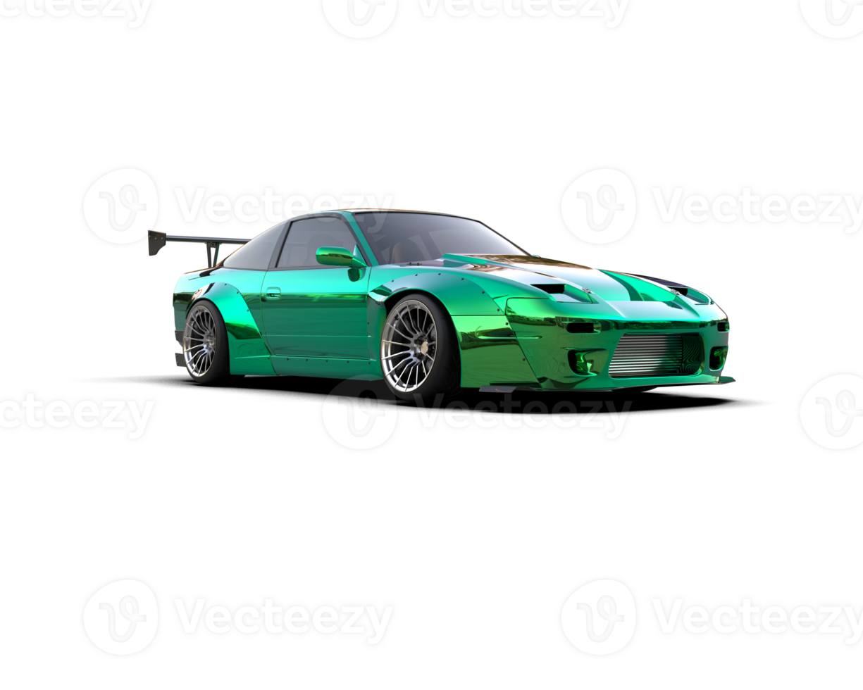 Realistic race car isolated on background. 3d rendering - illustration png