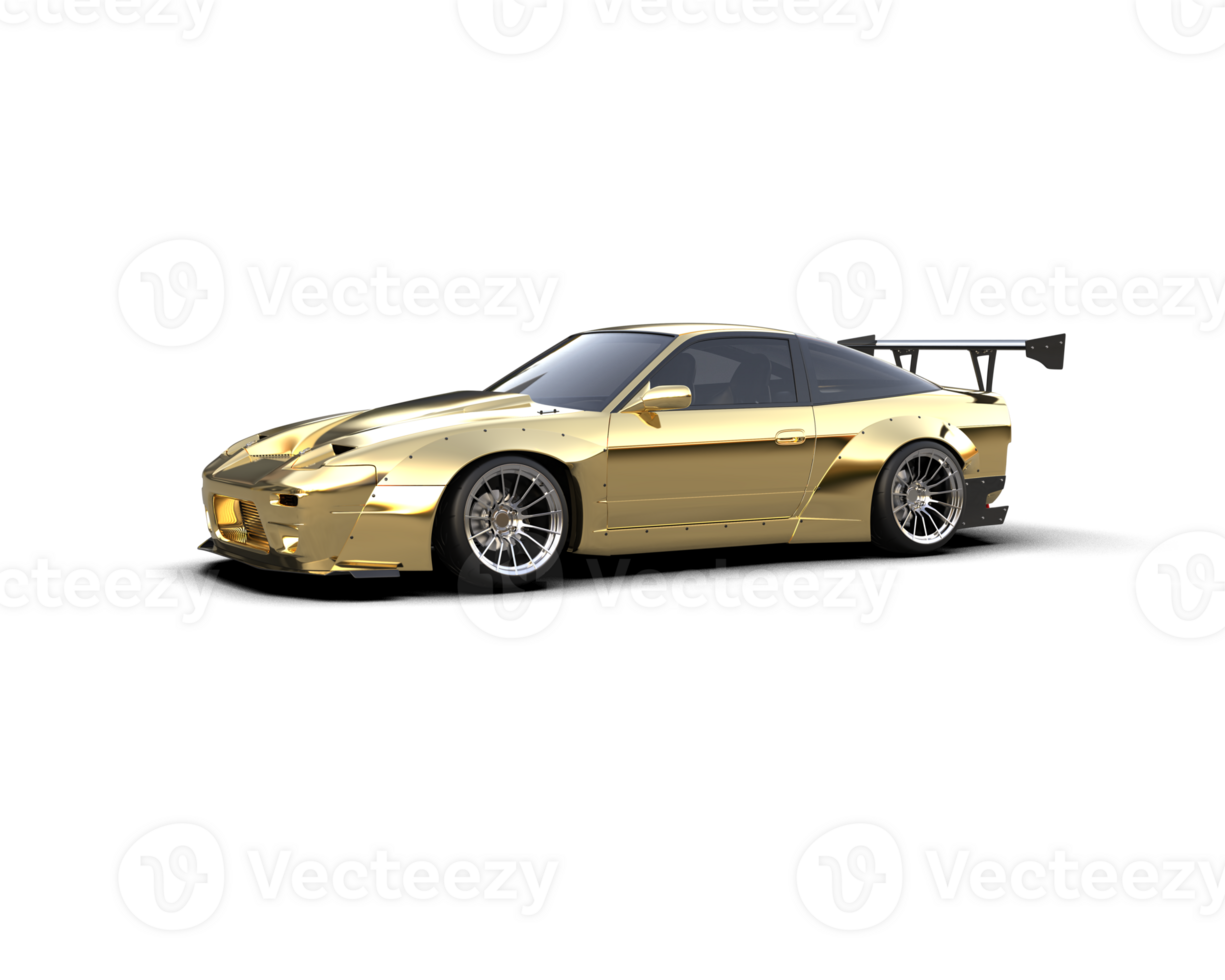 Realistic race car isolated on background. 3d rendering - illustration png