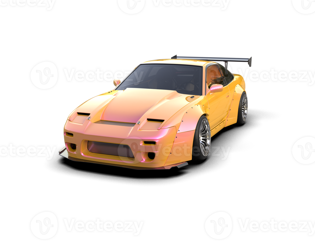 Realistic race car isolated on background. 3d rendering - illustration png