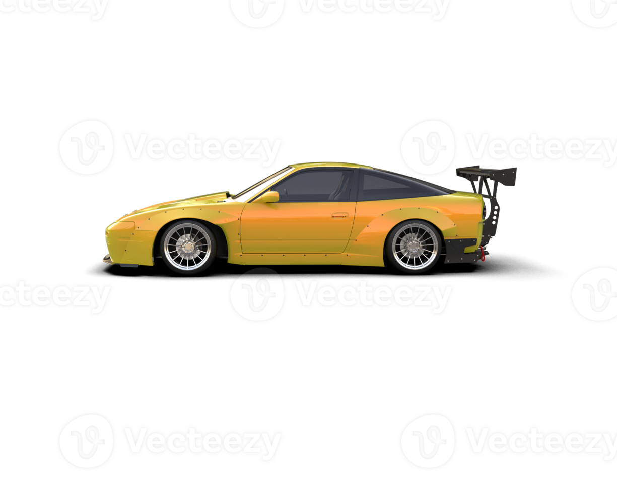 Realistic race car isolated on background. 3d rendering - illustration png