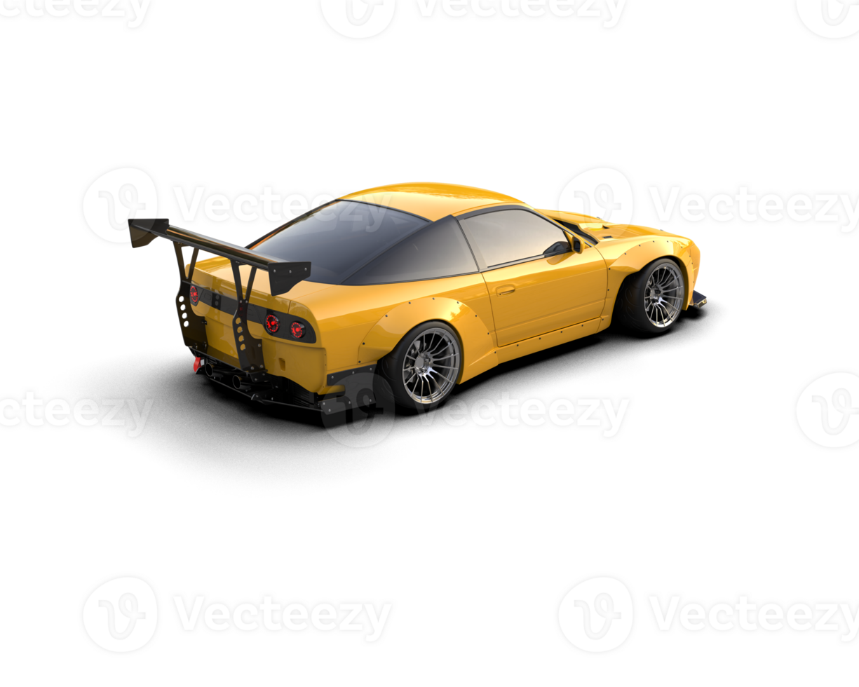 Realistic race car isolated on background. 3d rendering - illustration png