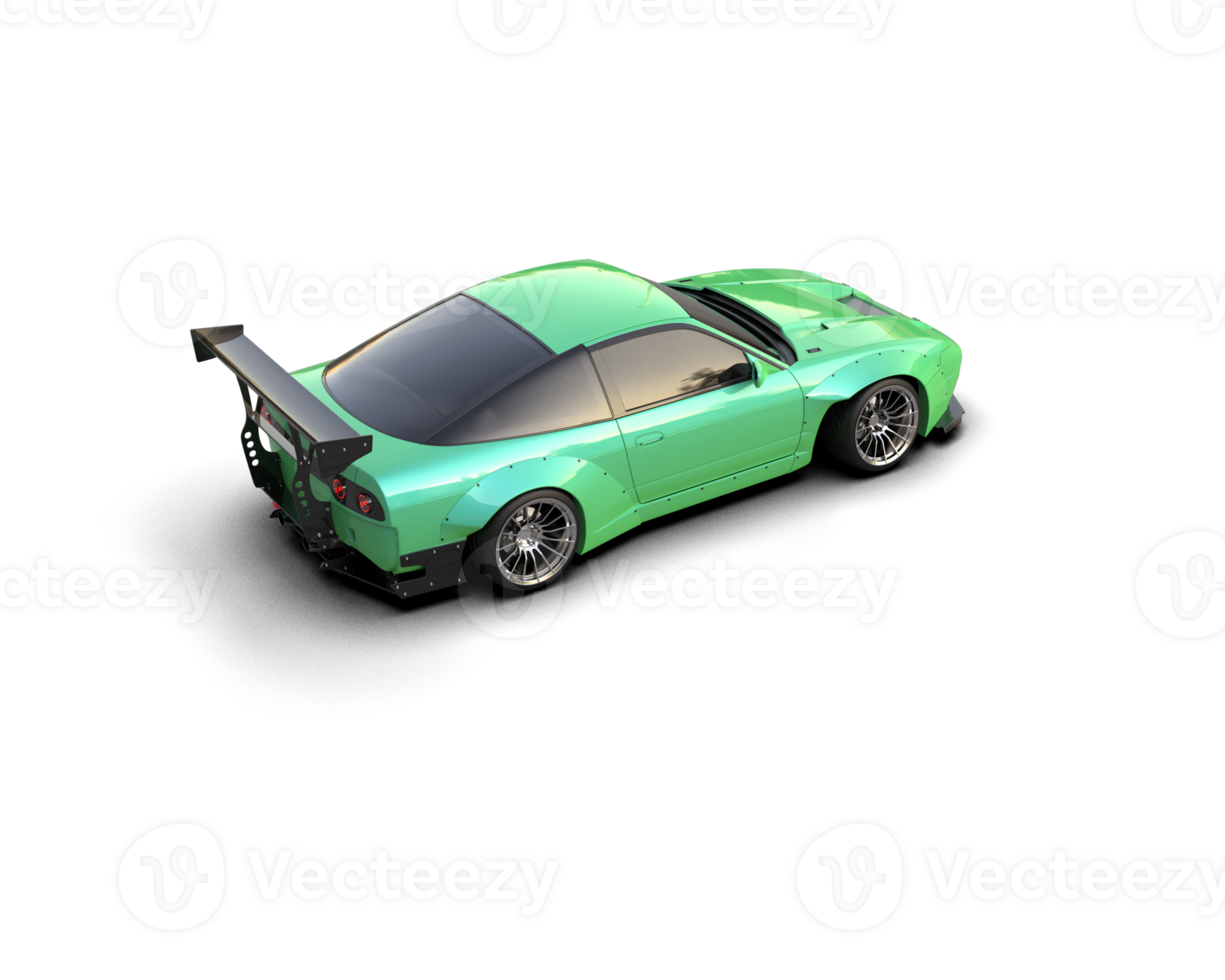 Realistic race car isolated on background. 3d rendering - illustration png