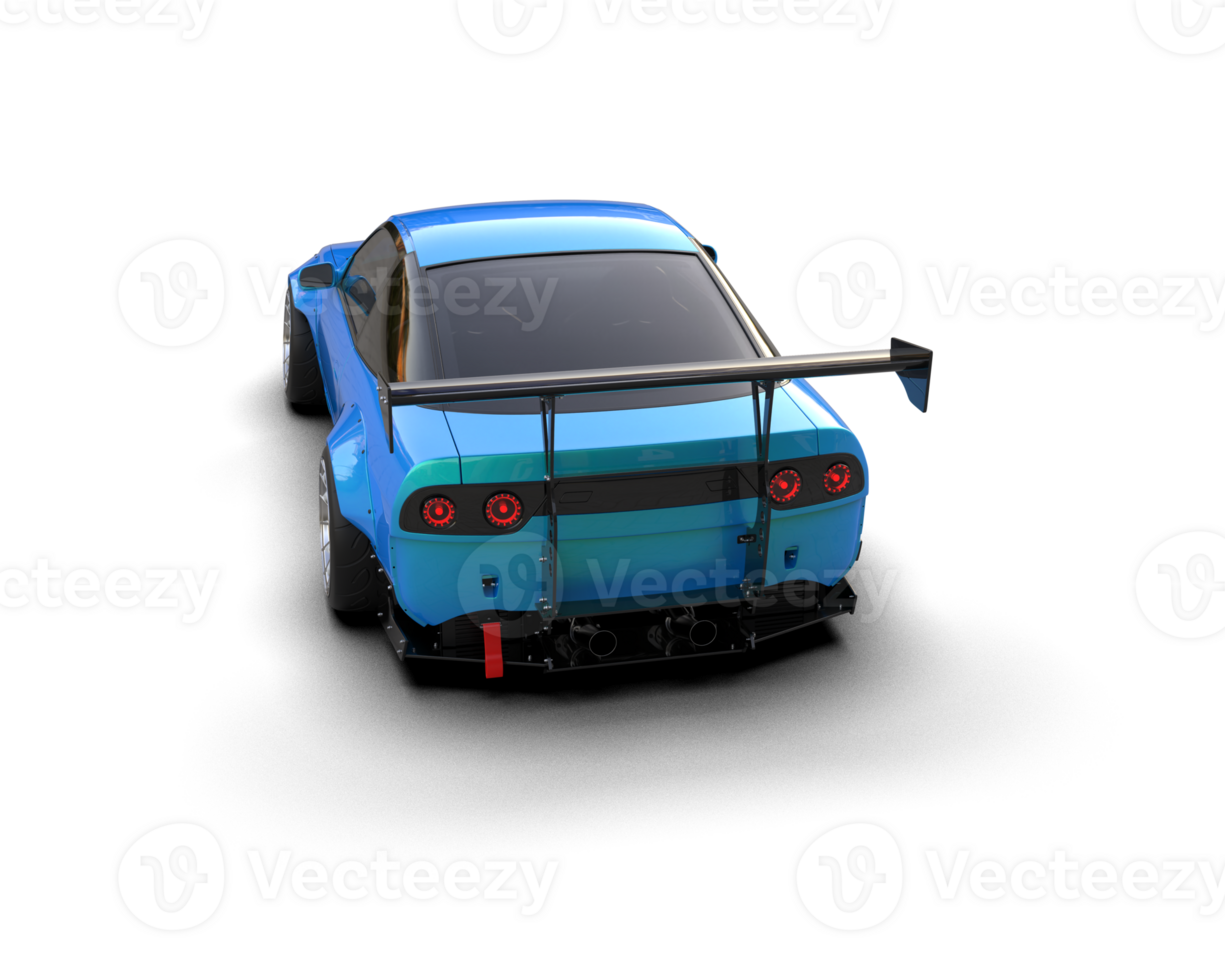 Realistic race car isolated on background. 3d rendering - illustration png