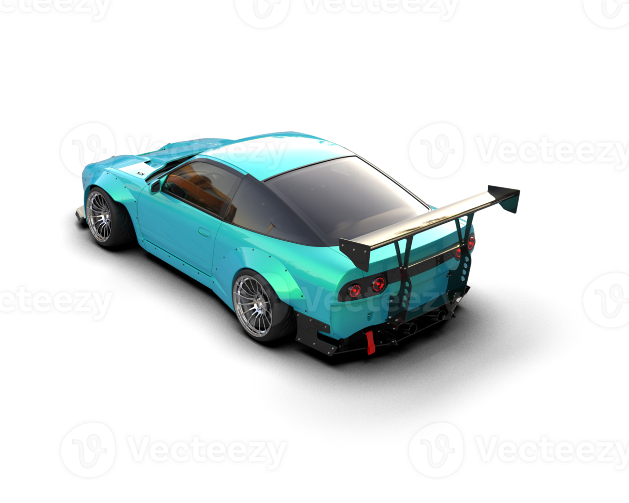 Realistic race car isolated on background. 3d rendering - illustration png