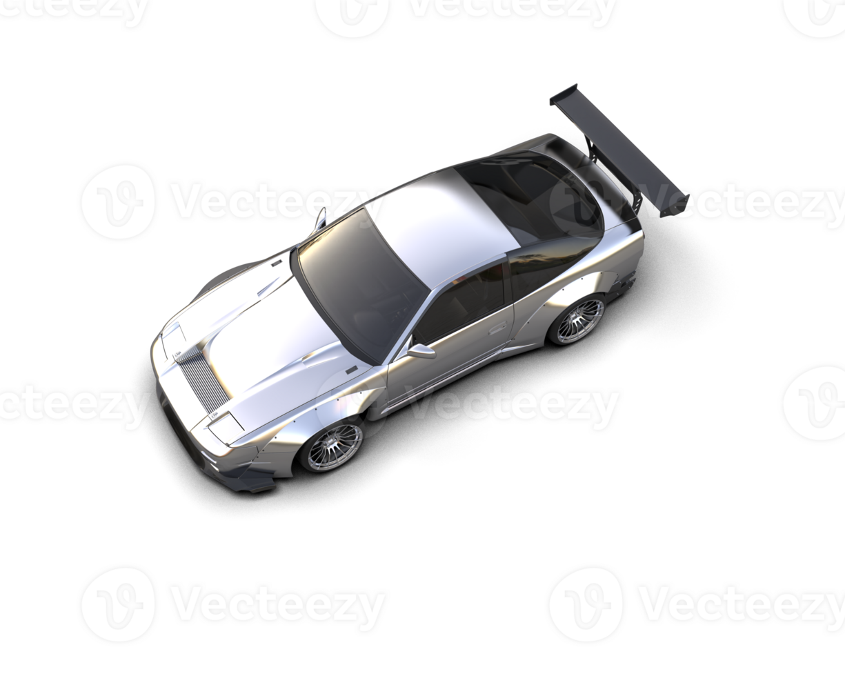 Realistic race car isolated on background. 3d rendering - illustration png