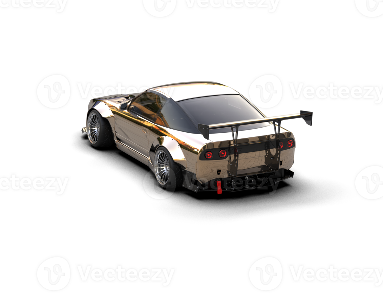 Realistic race car isolated on background. 3d rendering - illustration png
