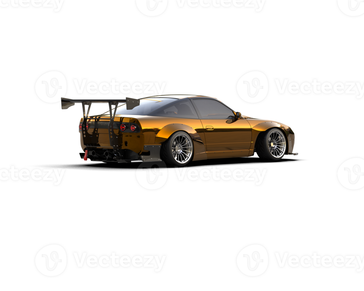 Realistic race car isolated on background. 3d rendering - illustration png
