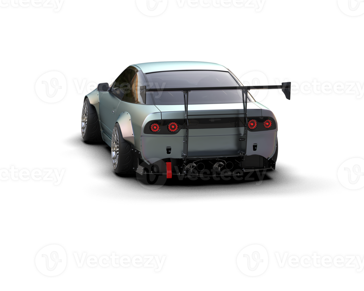 Realistic race car isolated on background. 3d rendering - illustration png