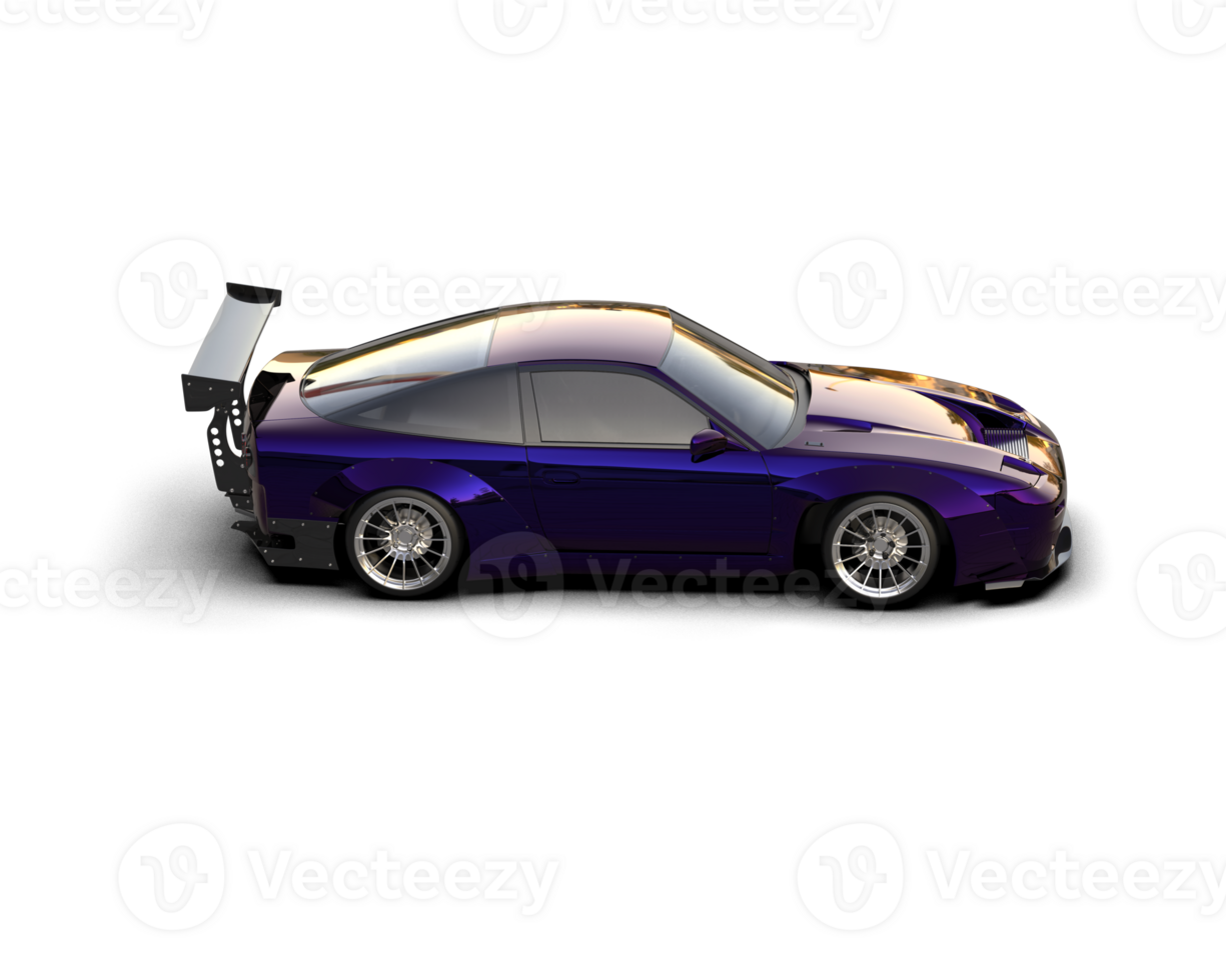 Realistic race car isolated on background. 3d rendering - illustration png