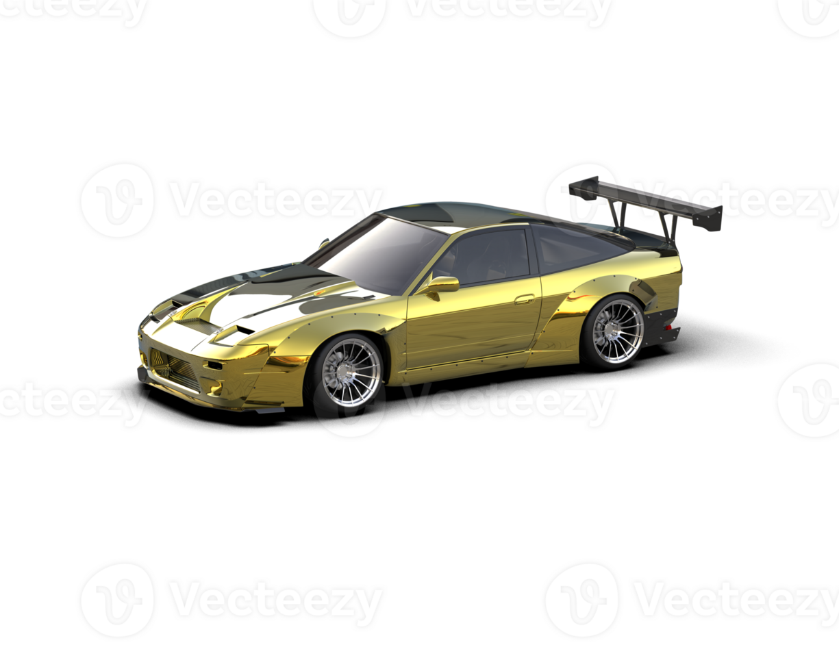 Realistic race car isolated on background. 3d rendering - illustration png
