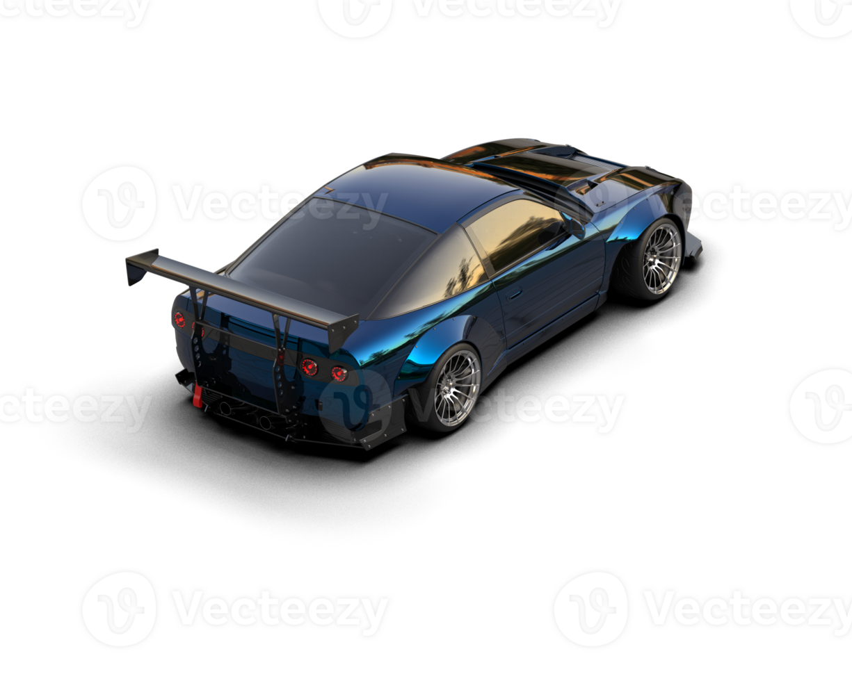 Realistic race car isolated on background. 3d rendering - illustration png