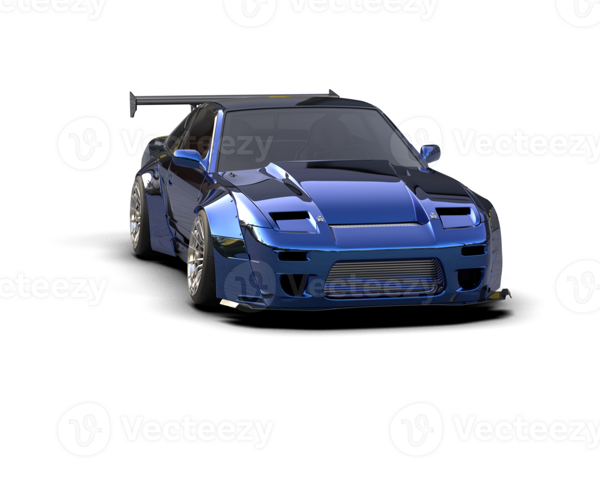 Realistic race car isolated on background. 3d rendering - illustration png