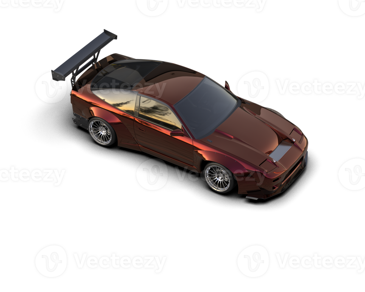 Realistic race car isolated on background. 3d rendering - illustration png