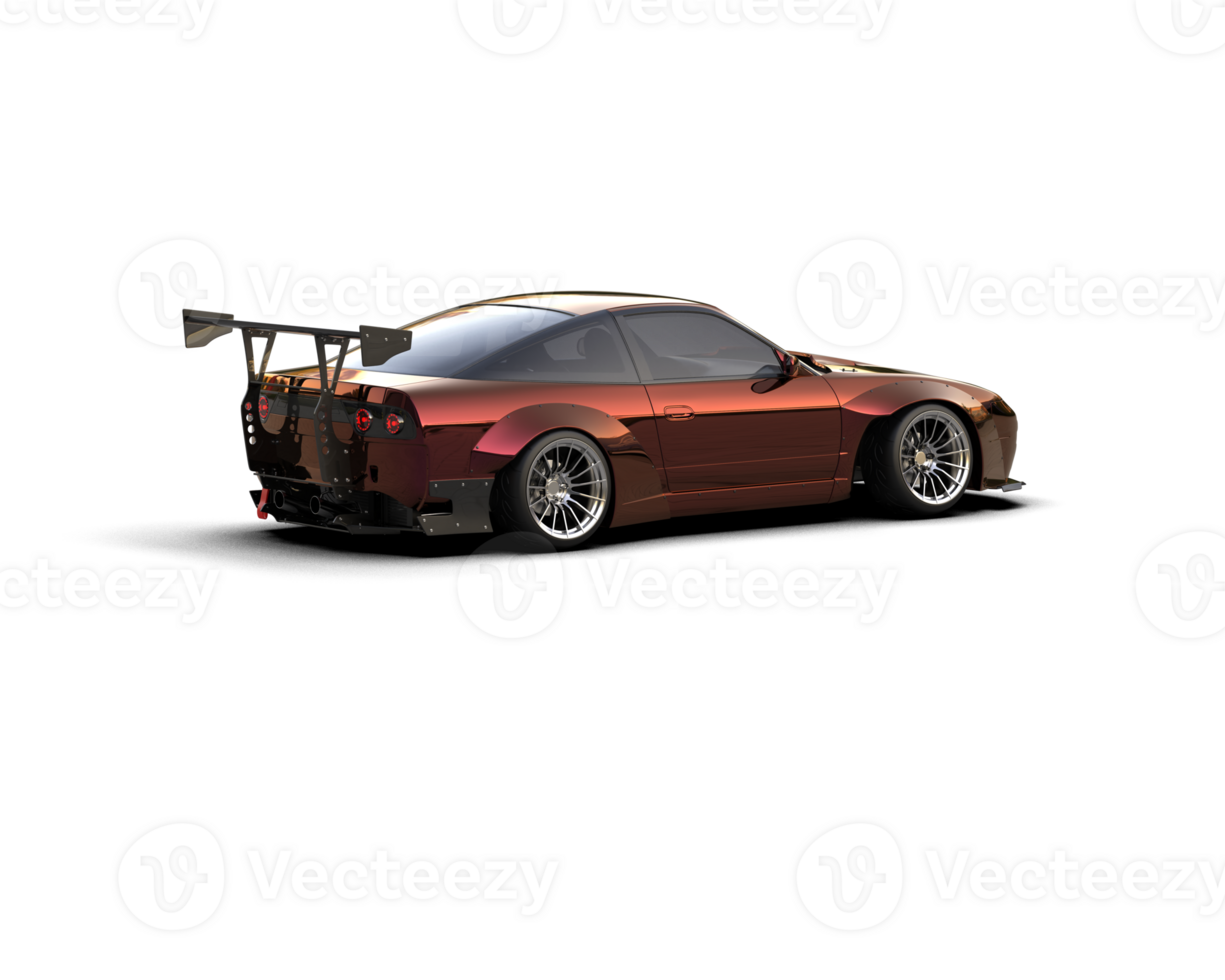 Realistic race car isolated on background. 3d rendering - illustration png
