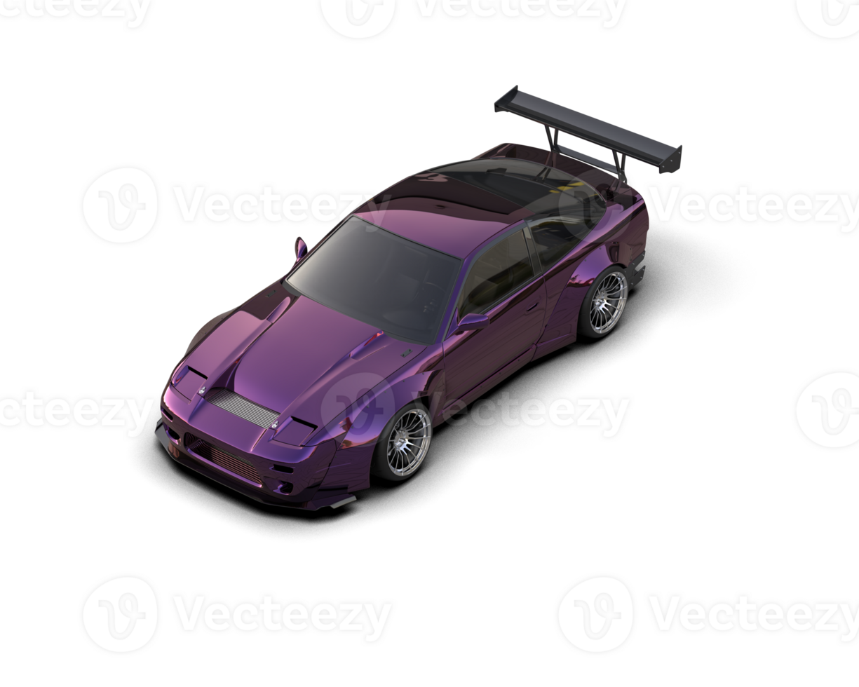 Realistic race car isolated on background. 3d rendering - illustration png