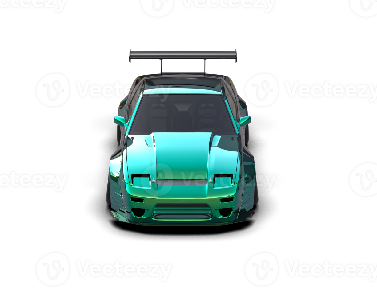 Realistic race car isolated on background. 3d rendering - illustration png