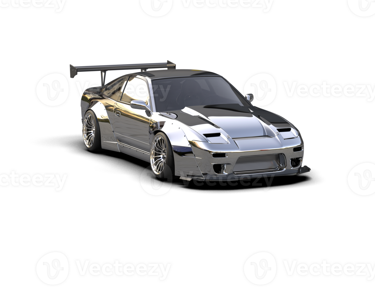 Realistic race car isolated on background. 3d rendering - illustration png