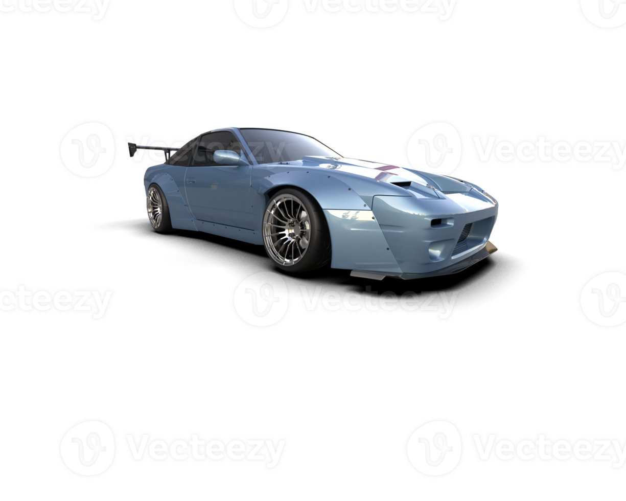 Realistic race car isolated on background. 3d rendering - illustration png
