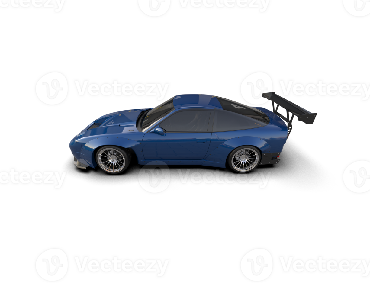 Realistic race car isolated on background. 3d rendering - illustration png