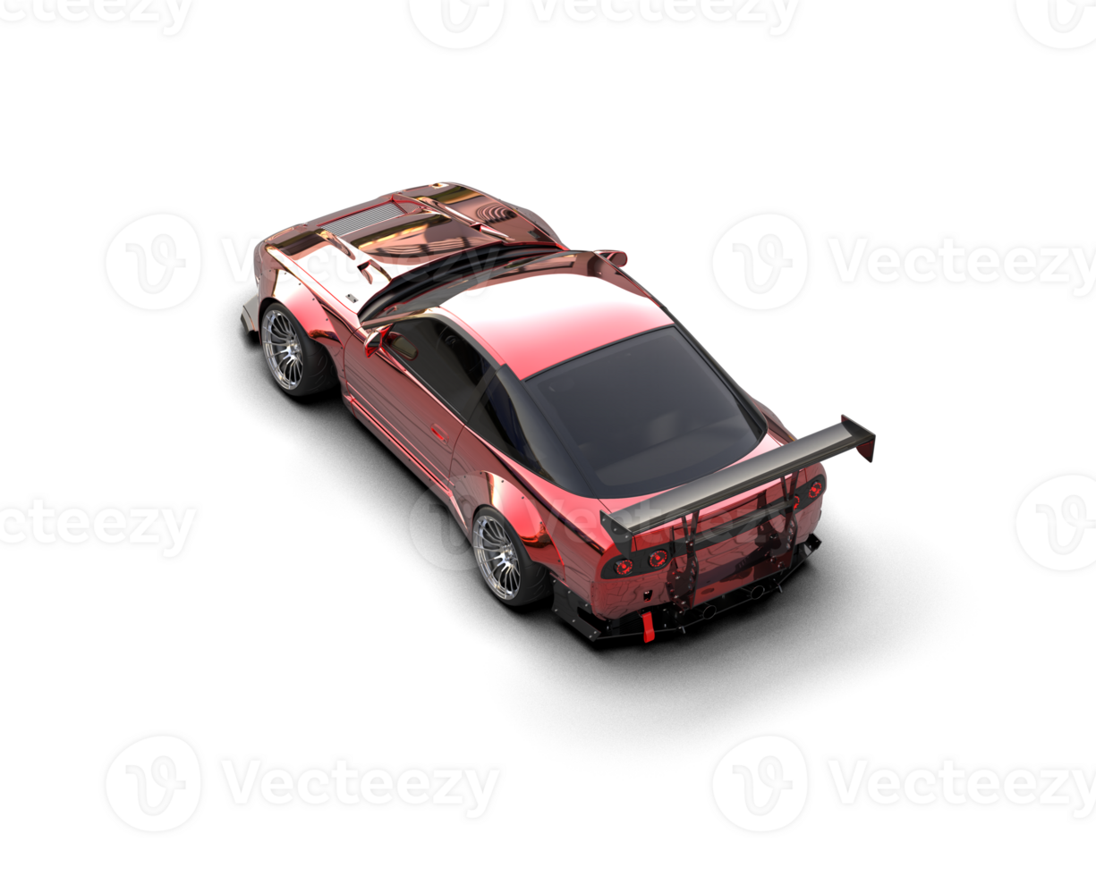 Realistic race car isolated on background. 3d rendering - illustration png