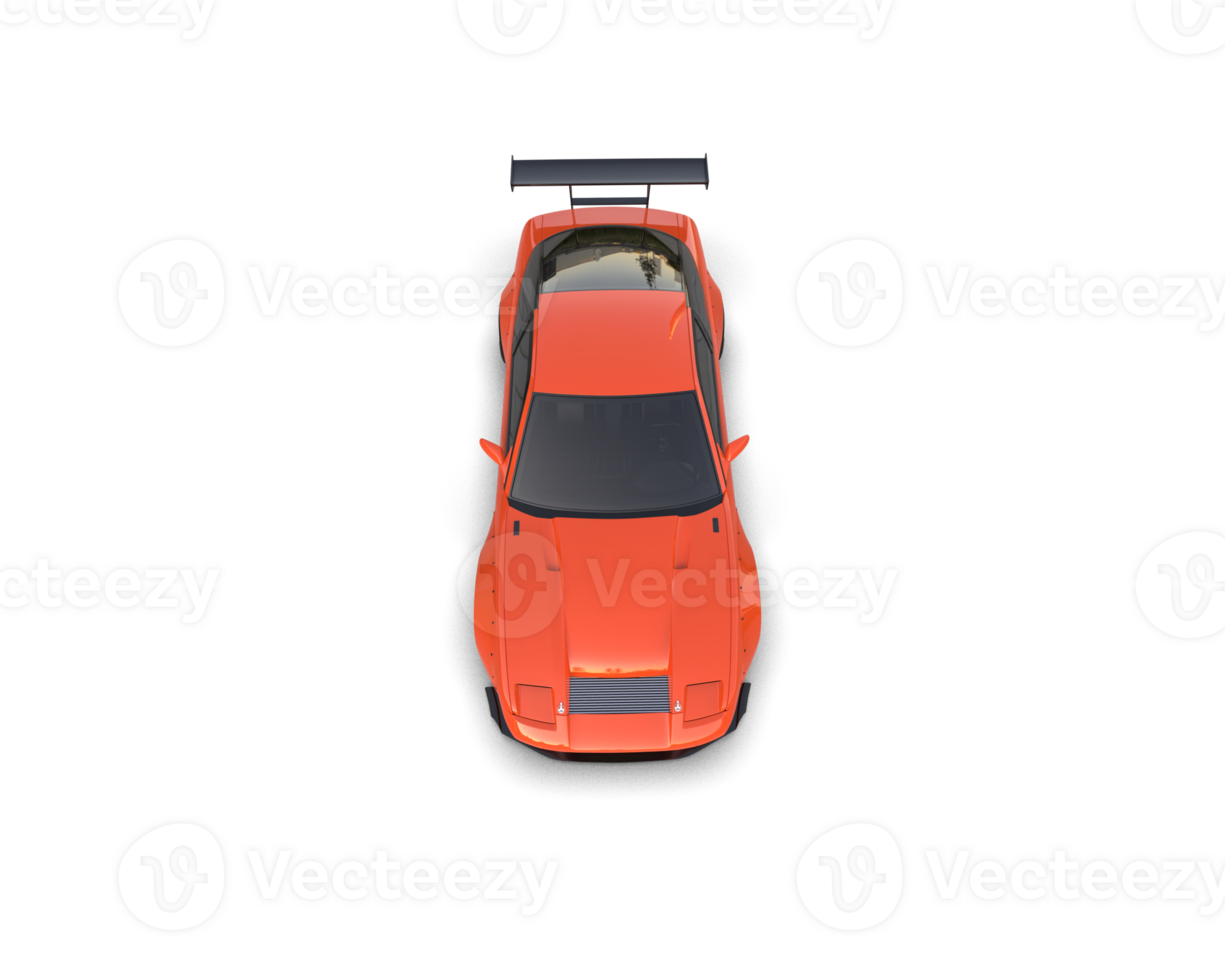 Realistic race car isolated on background. 3d rendering - illustration png