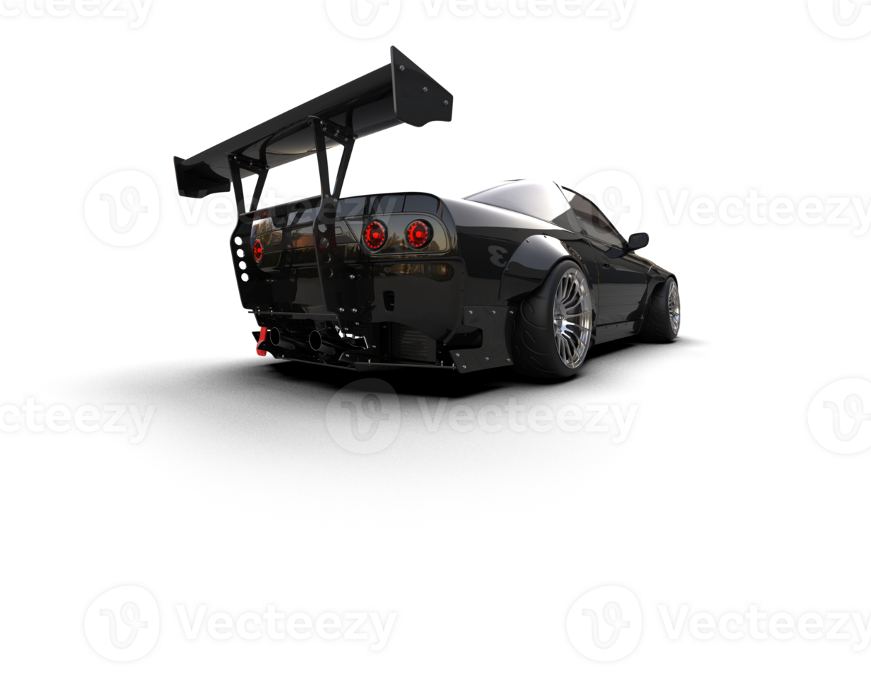 Realistic race car isolated on background. 3d rendering - illustration png