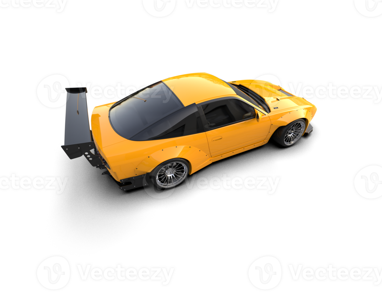 Realistic race car isolated on background. 3d rendering - illustration png