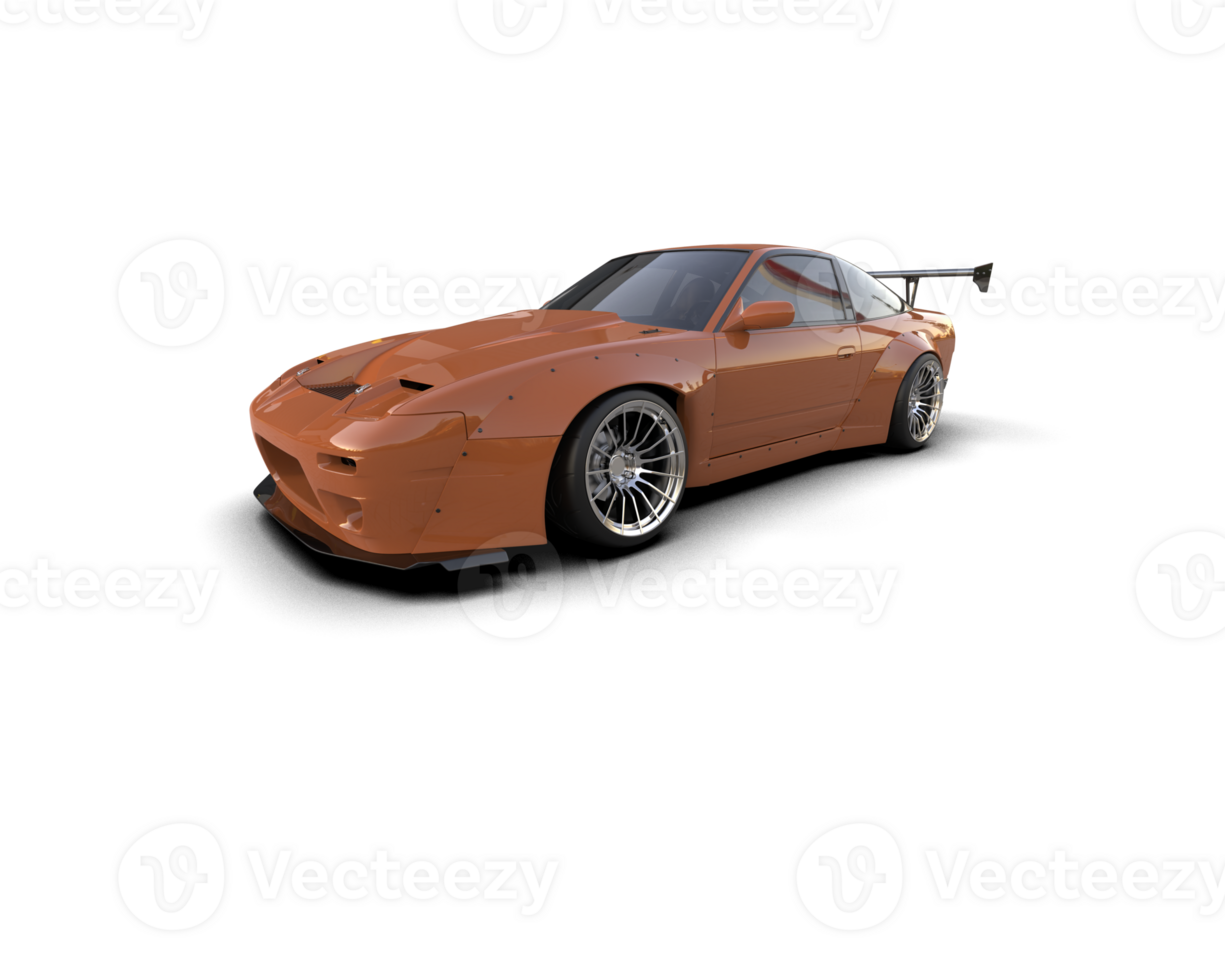 Realistic race car isolated on background. 3d rendering - illustration png