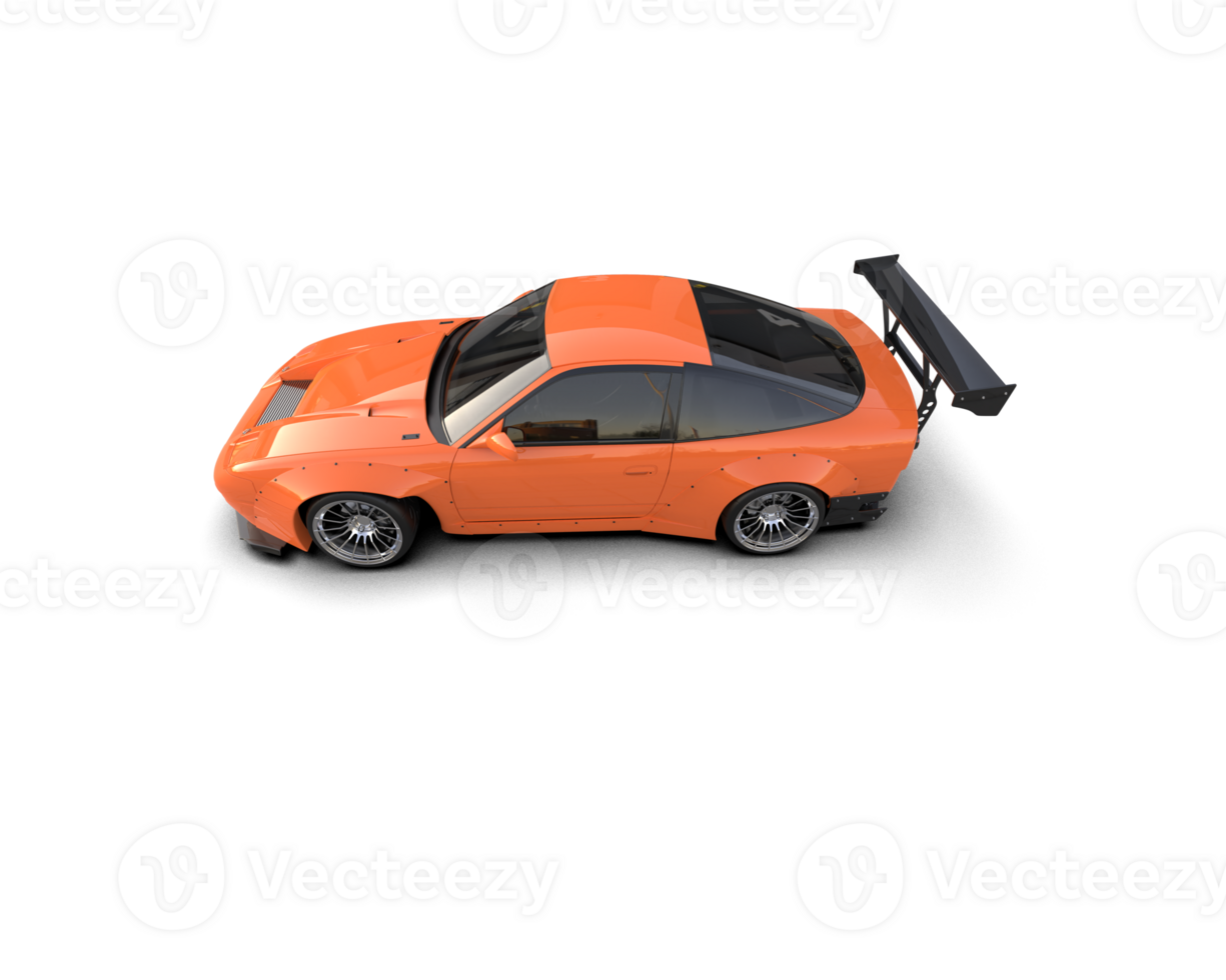 Realistic race car isolated on background. 3d rendering - illustration png