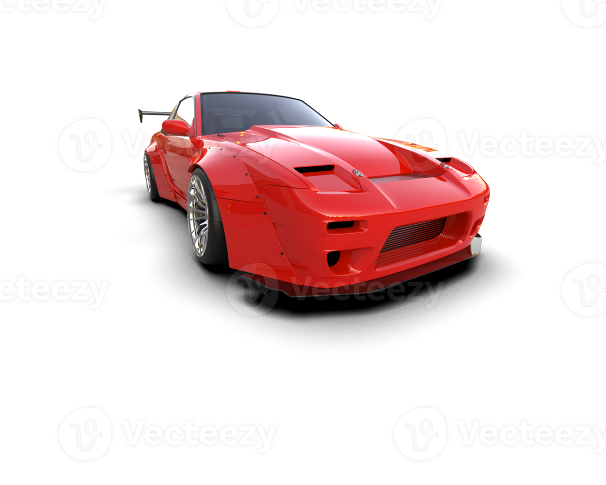 Realistic race car isolated on background. 3d rendering - illustration png