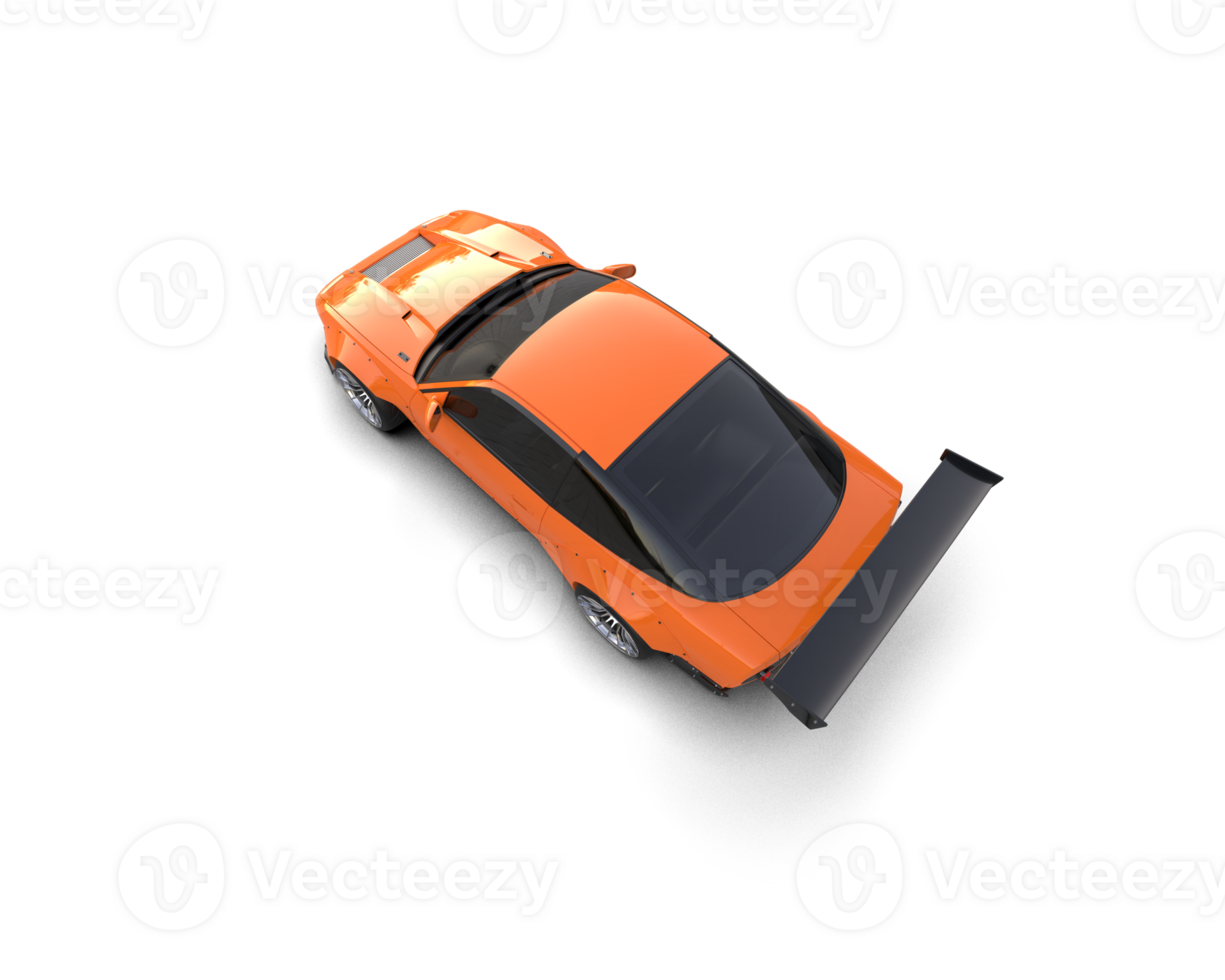 Realistic race car isolated on background. 3d rendering - illustration png