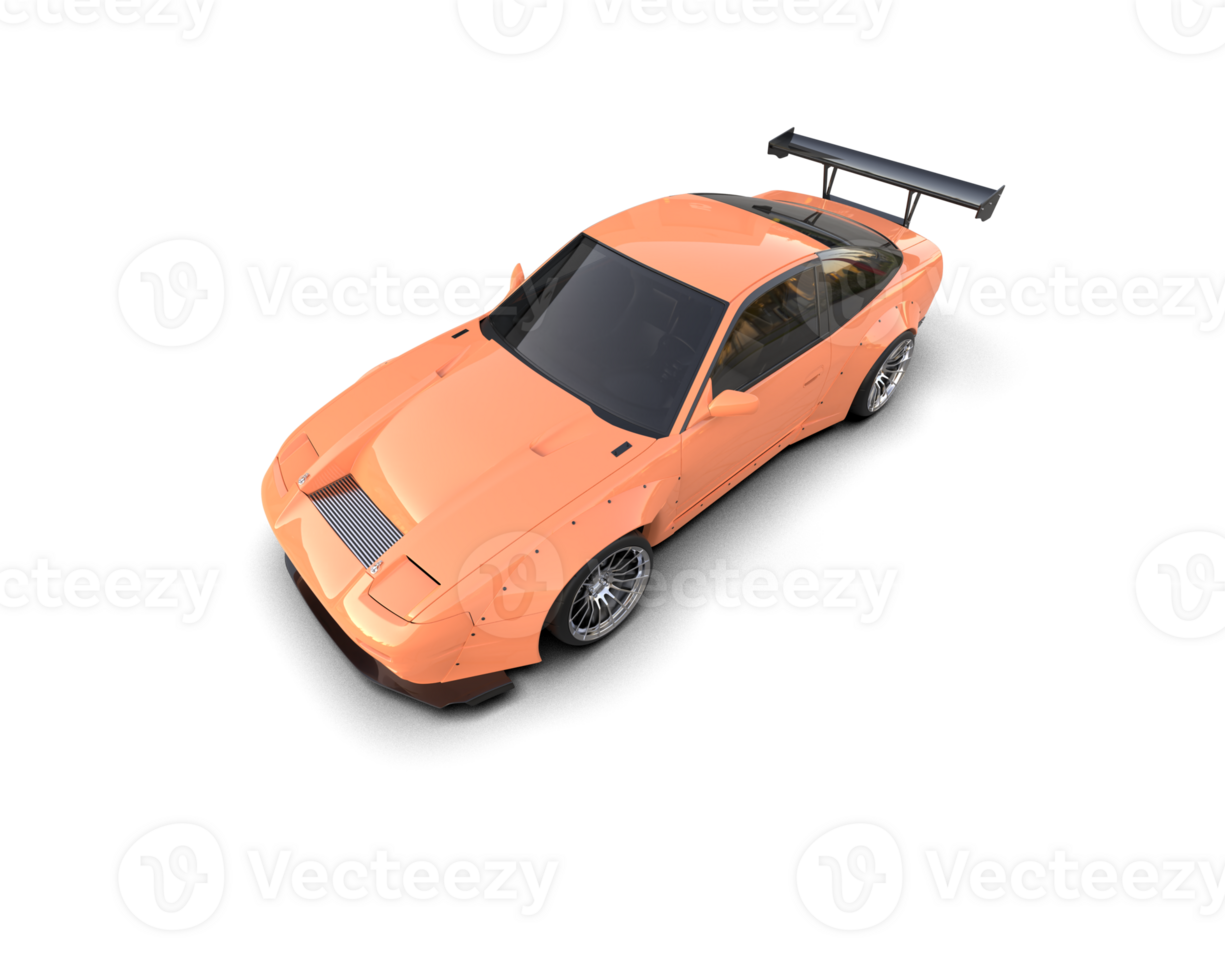 Realistic race car isolated on background. 3d rendering - illustration png