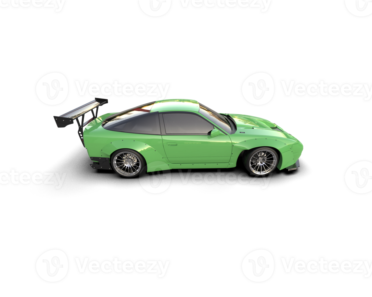 Realistic race car isolated on background. 3d rendering - illustration png