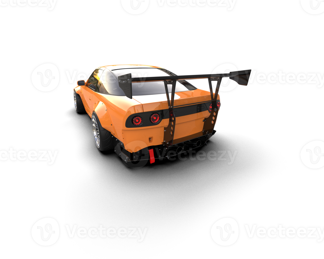 Realistic race car isolated on background. 3d rendering - illustration png