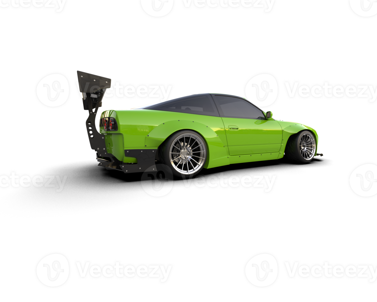 Realistic race car isolated on background. 3d rendering - illustration png