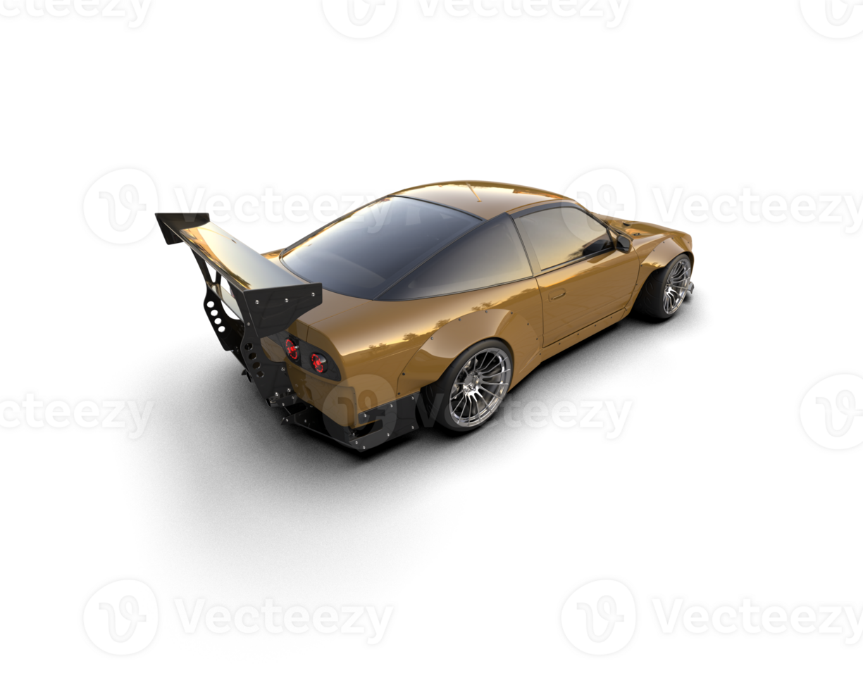 Realistic race car isolated on background. 3d rendering - illustration png