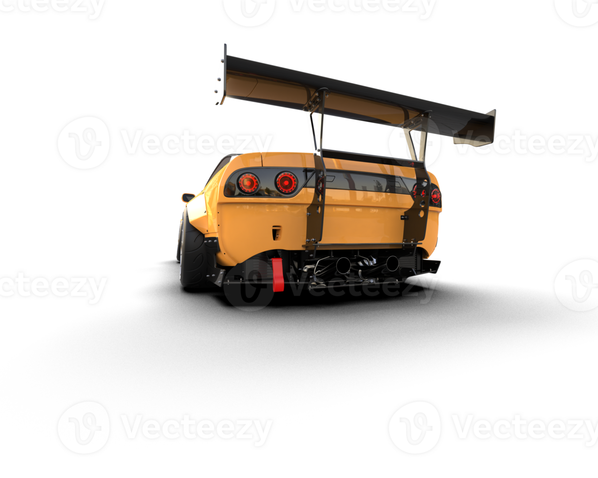 Realistic race car isolated on background. 3d rendering - illustration png