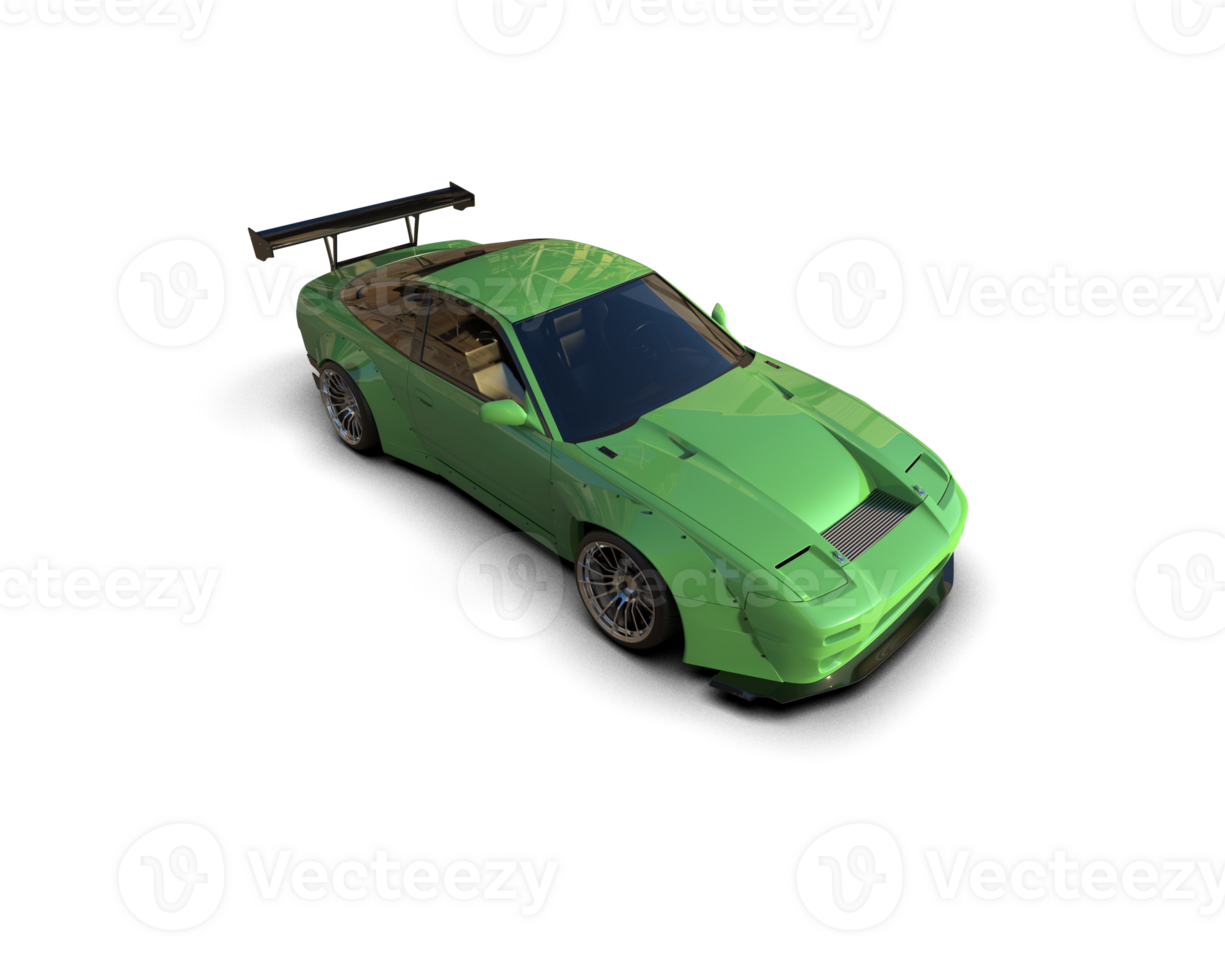 Realistic race car isolated on background. 3d rendering - illustration png